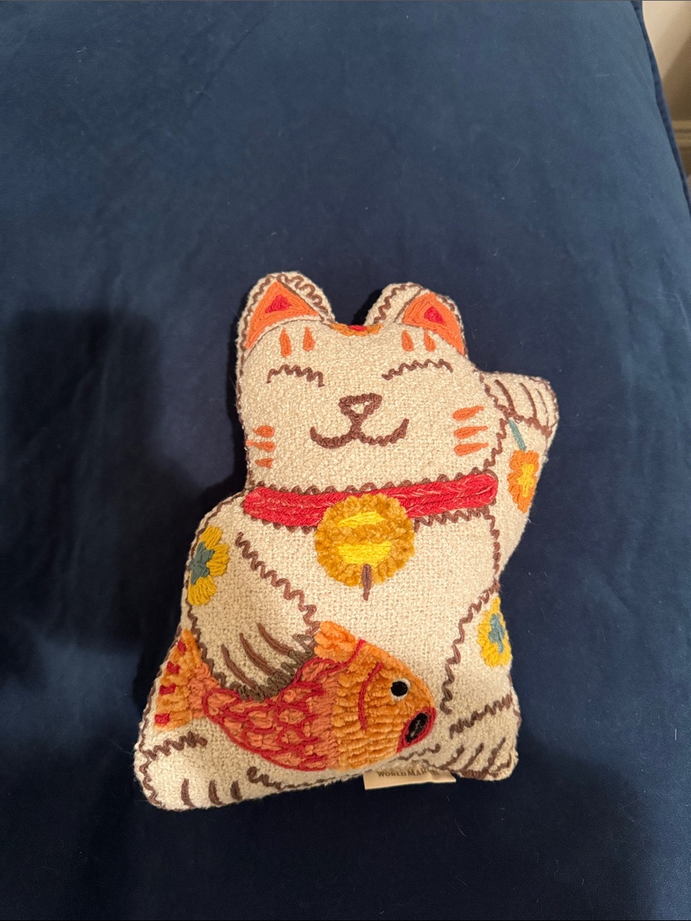 World Market Lucky Cat Pillow